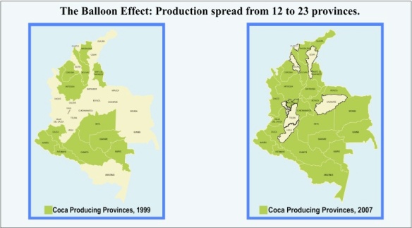 Military eradication of coca has only spread it to more regions of Colombia.